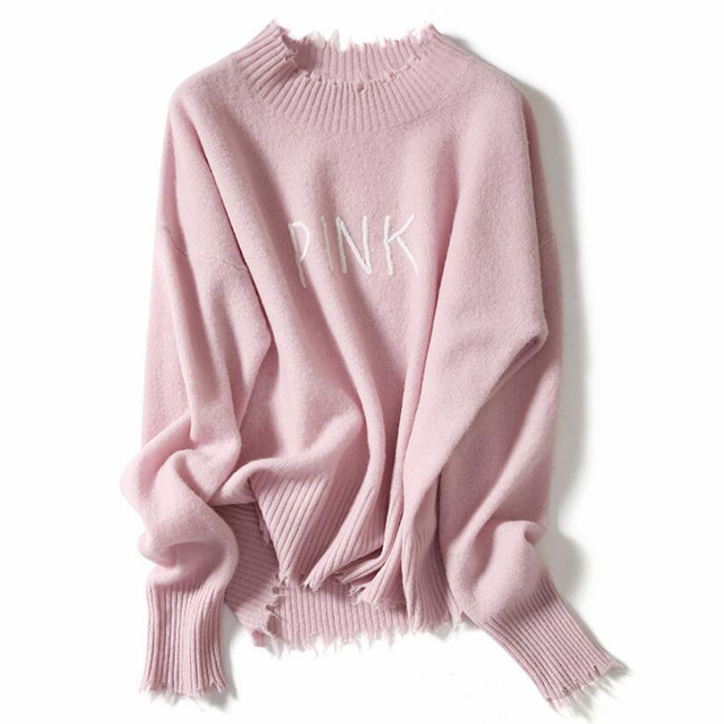 100%Wool Sweater Pullover Turtleneck Lady Winter Pink Sweaters Girl WHOLESALE ONLY 